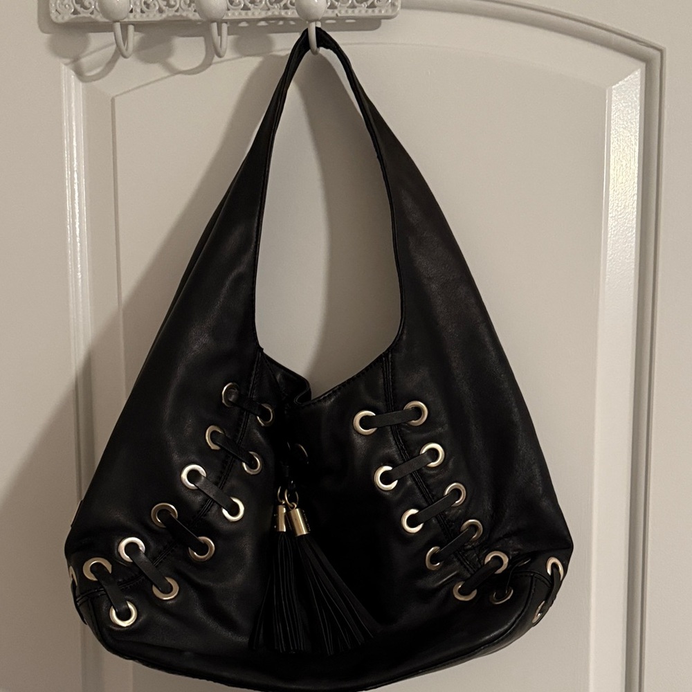 Michael Kors Black Hobo Bag with Tassel